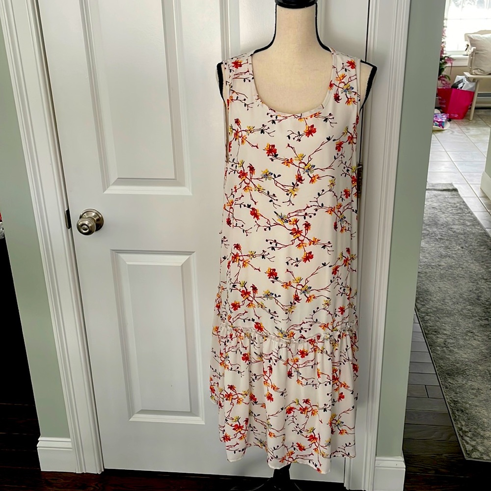 SAGE MIDI SLEEVELESS DRESS — never worn but no tags. Worn with or w/o belt